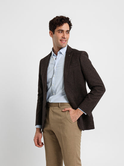 Herringbone Patch Pocket Blazer