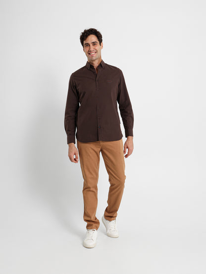 Cotton Oxford Button-Down Shirt