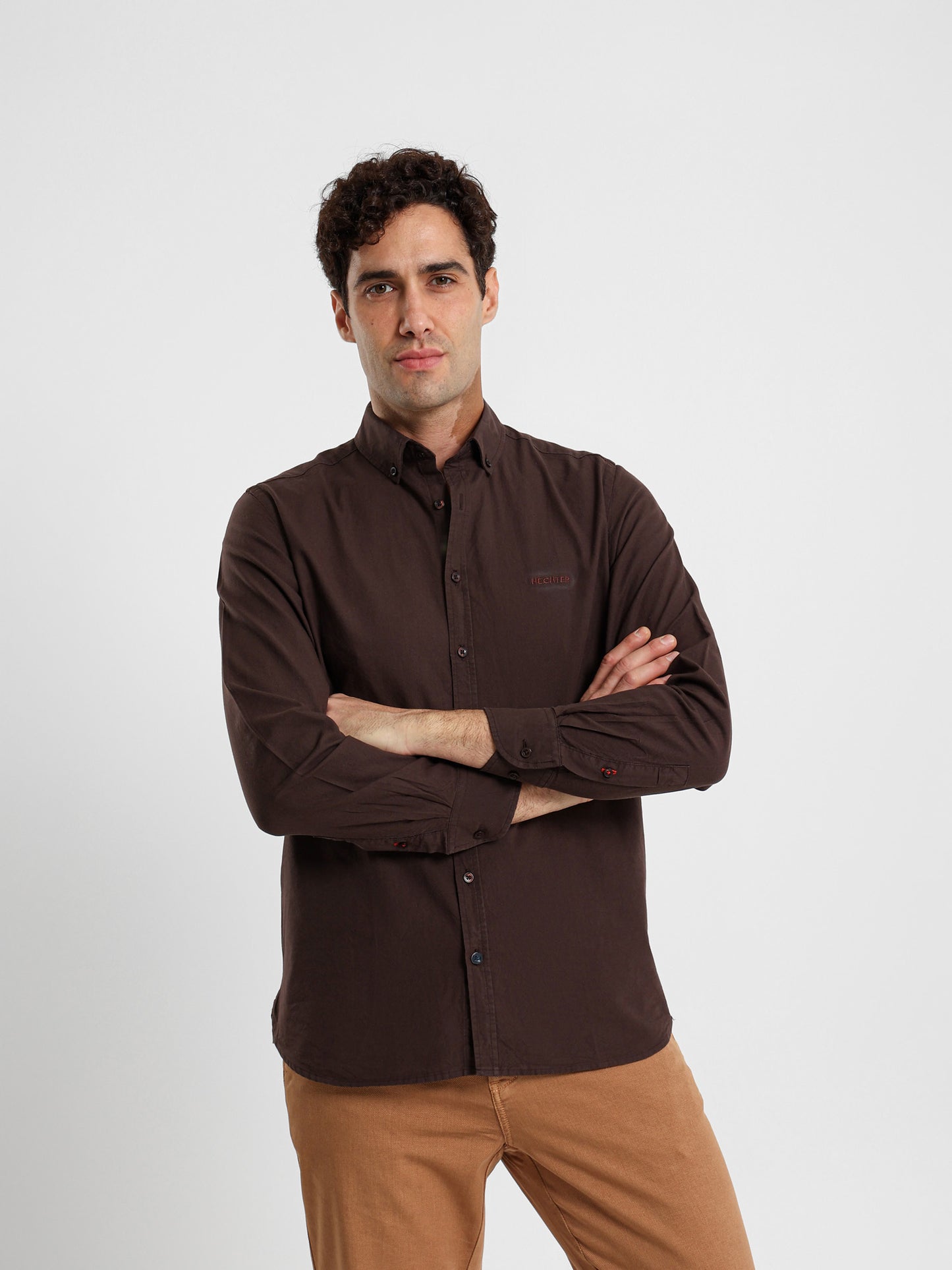 Cotton Oxford Button-Down Shirt