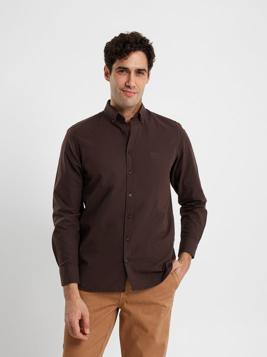 Cotton Oxford Button-Down Shirt