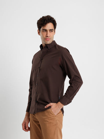 Cotton Oxford Button-Down Shirt