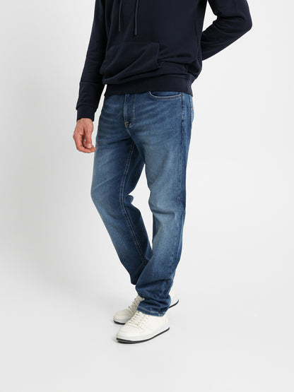 Denim Pants with Stretch Panel