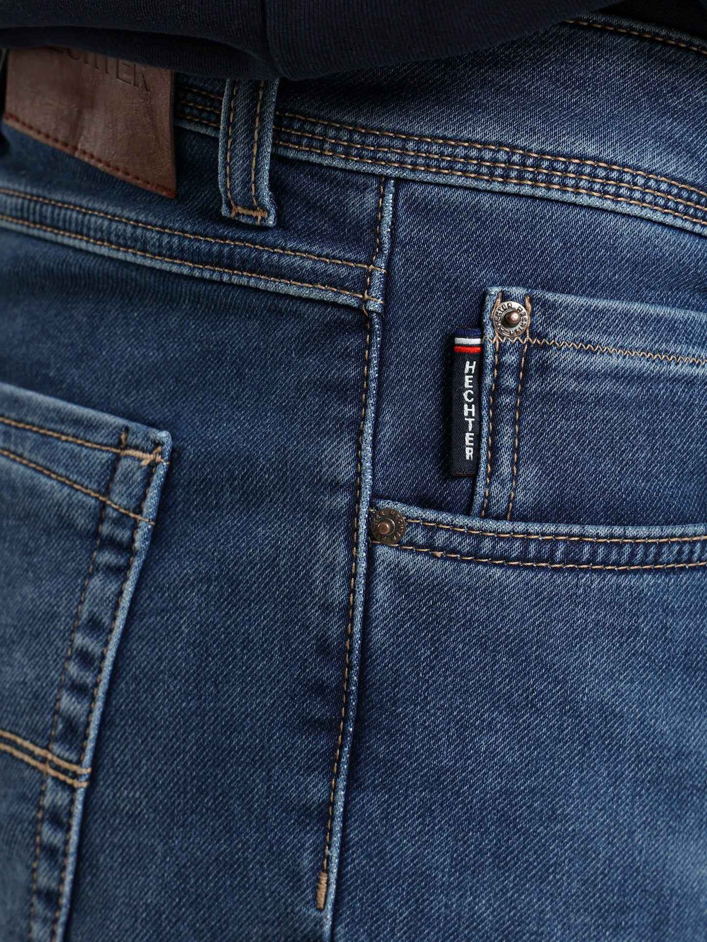 Denim Pants with Stretch Panel