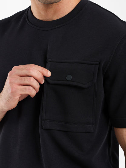 Half Sleeves Round Neck Sweatshirt