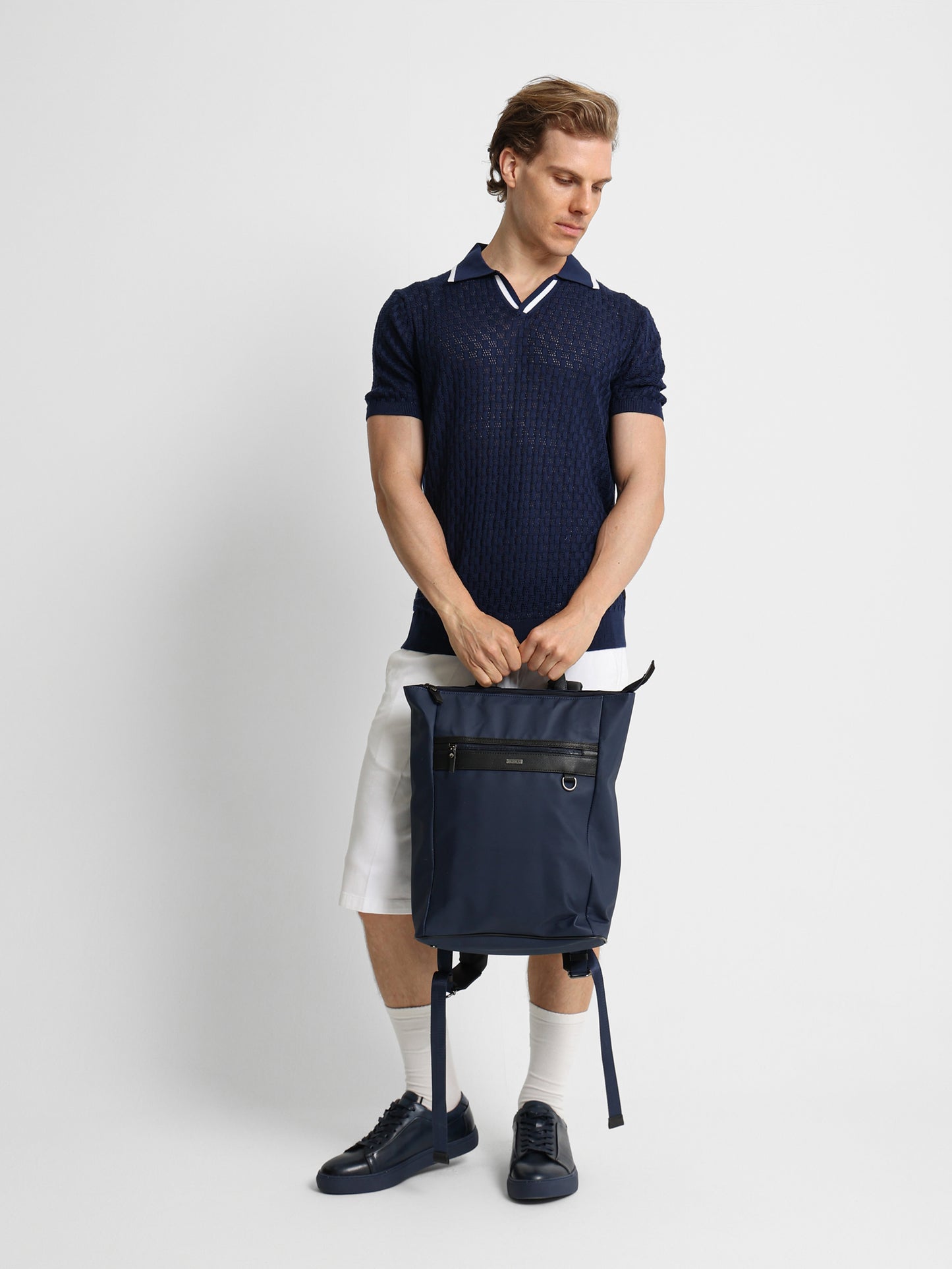 Grainy Texture Waterproof Backpack Bag