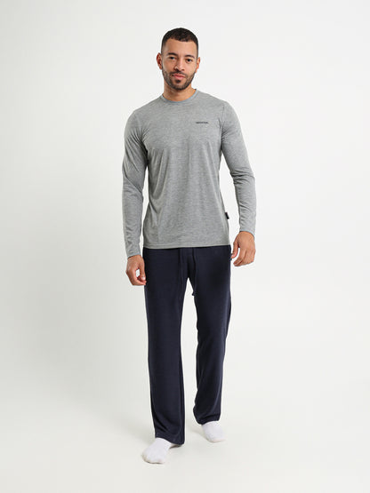 Long Sleeve Pajama Set Top With Matching Pants