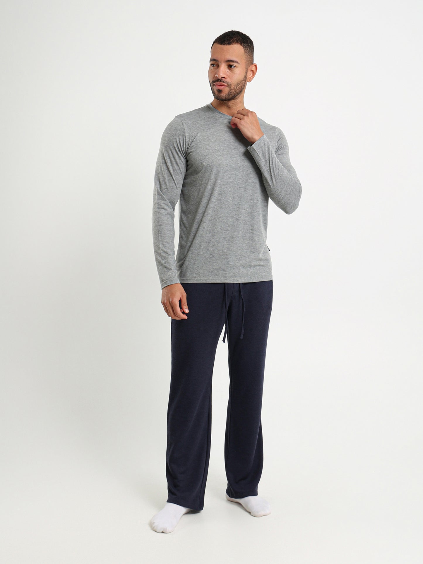 Long Sleeve Pajama Set Top With Matching Pants