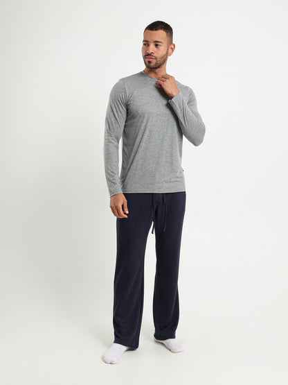 Long Sleeve Pajama Set Top With Matching Pants