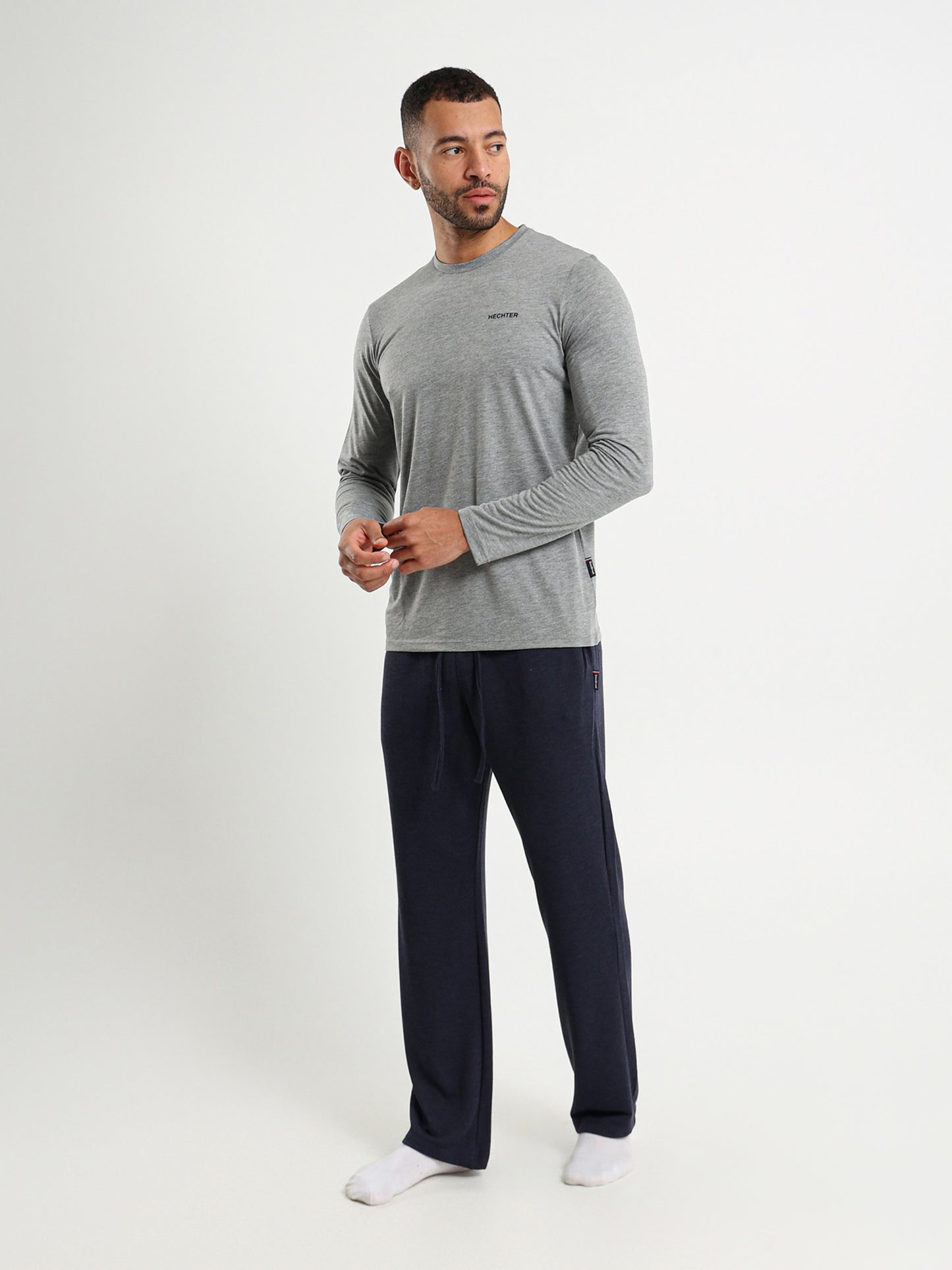 Long Sleeve Pajama Set Top With Matching Pants