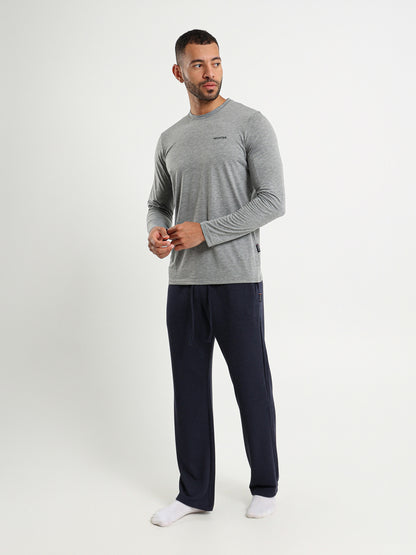 Long Sleeve Pajama Set Top With Matching Pants