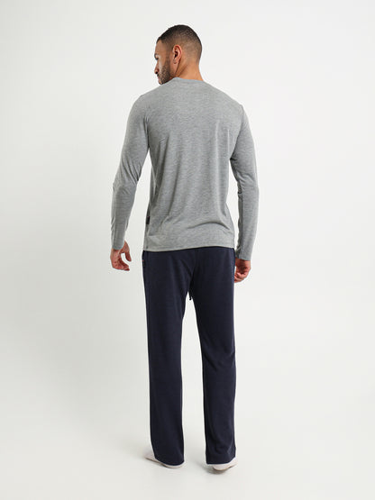 Long Sleeve Pajama Set Top With Matching Pants