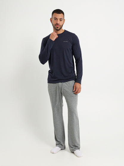 Long Sleeve Pajama Set Top With Matching Pants