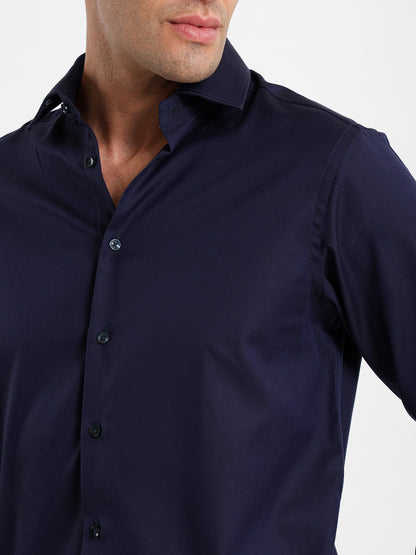 Long Sleeve Shirt with Button-Under Collar