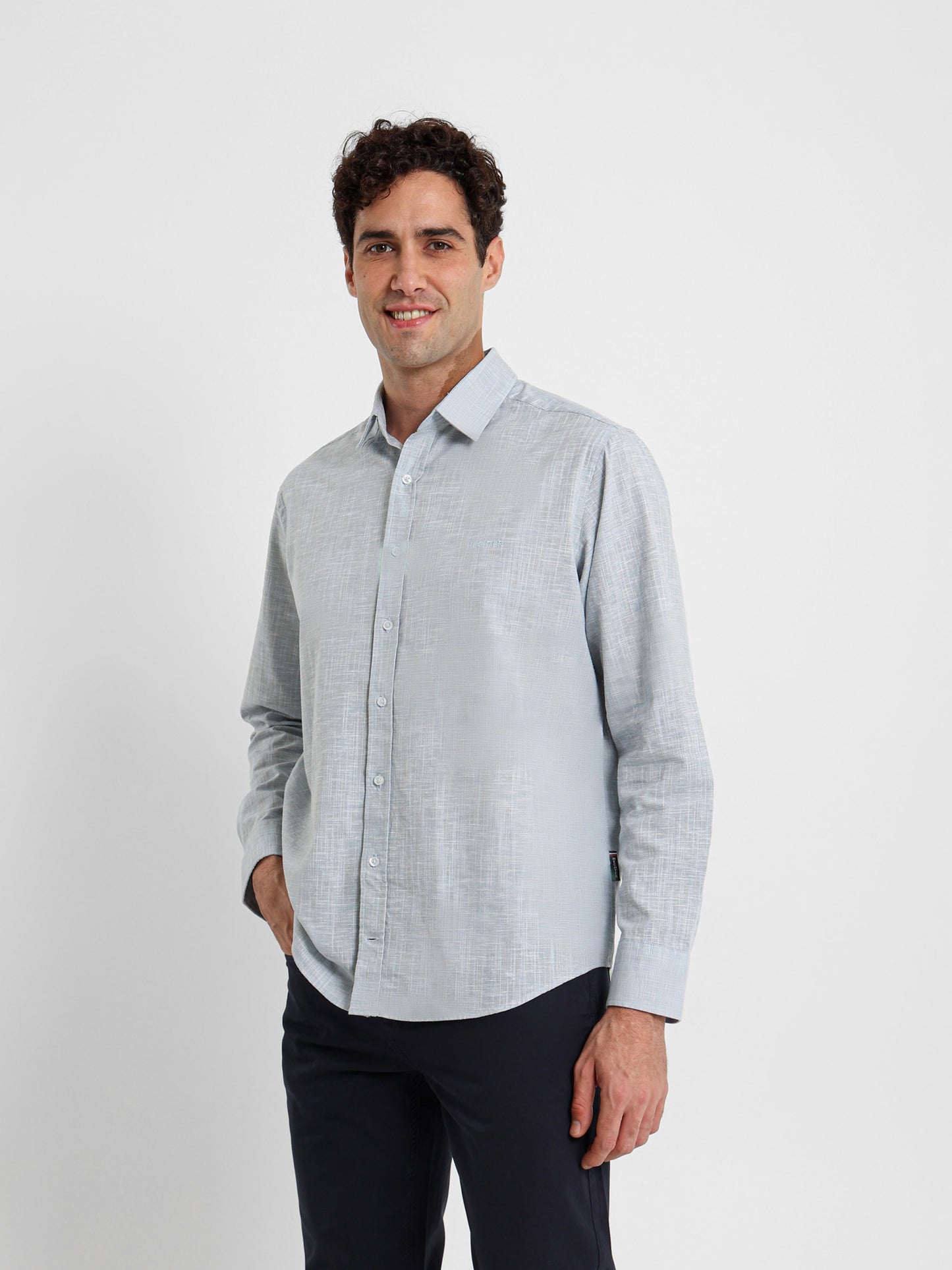 Kent Collar Textured Shirt