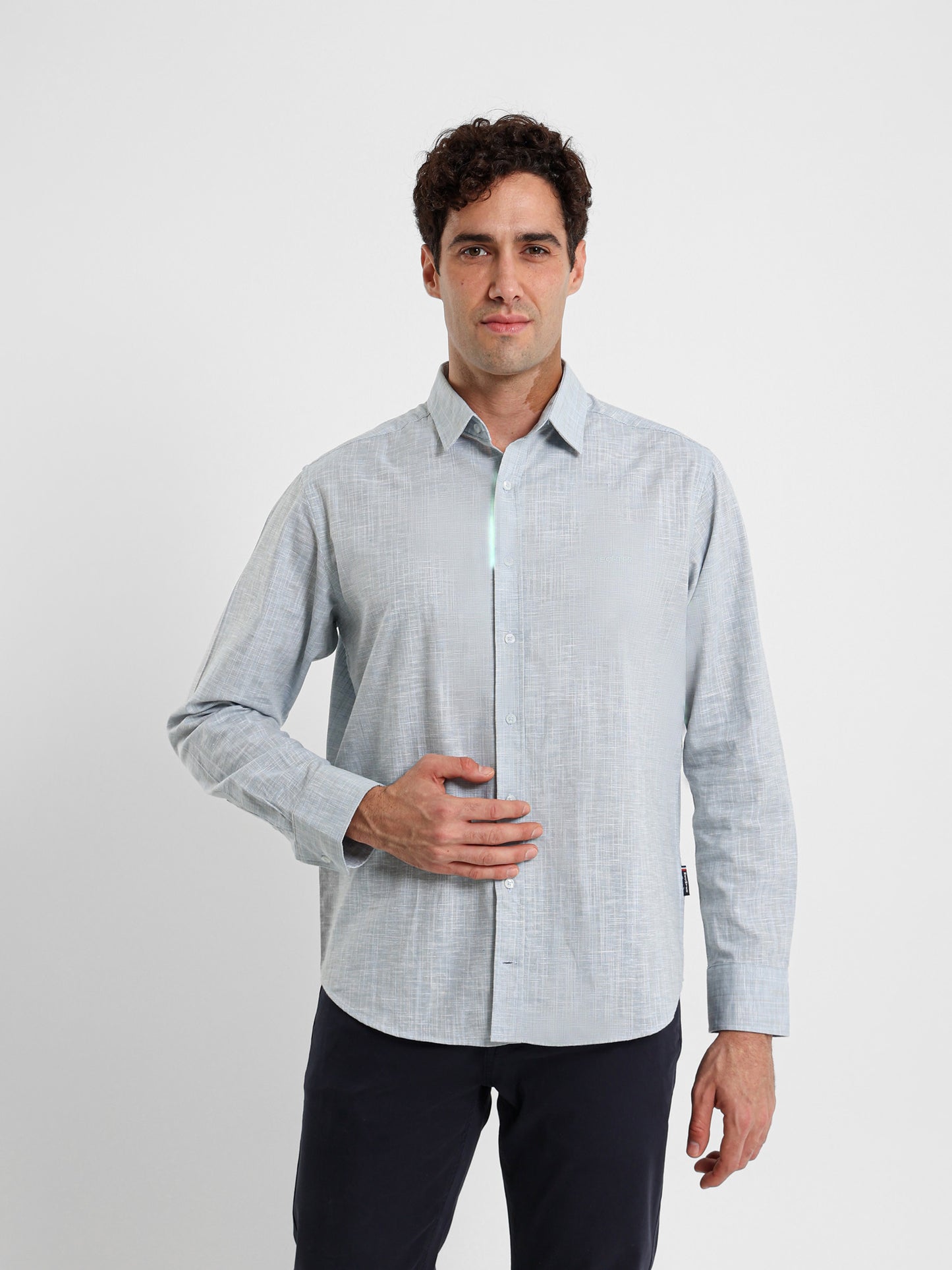 Kent Collar Textured Shirt