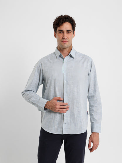 Kent Collar Textured Shirt