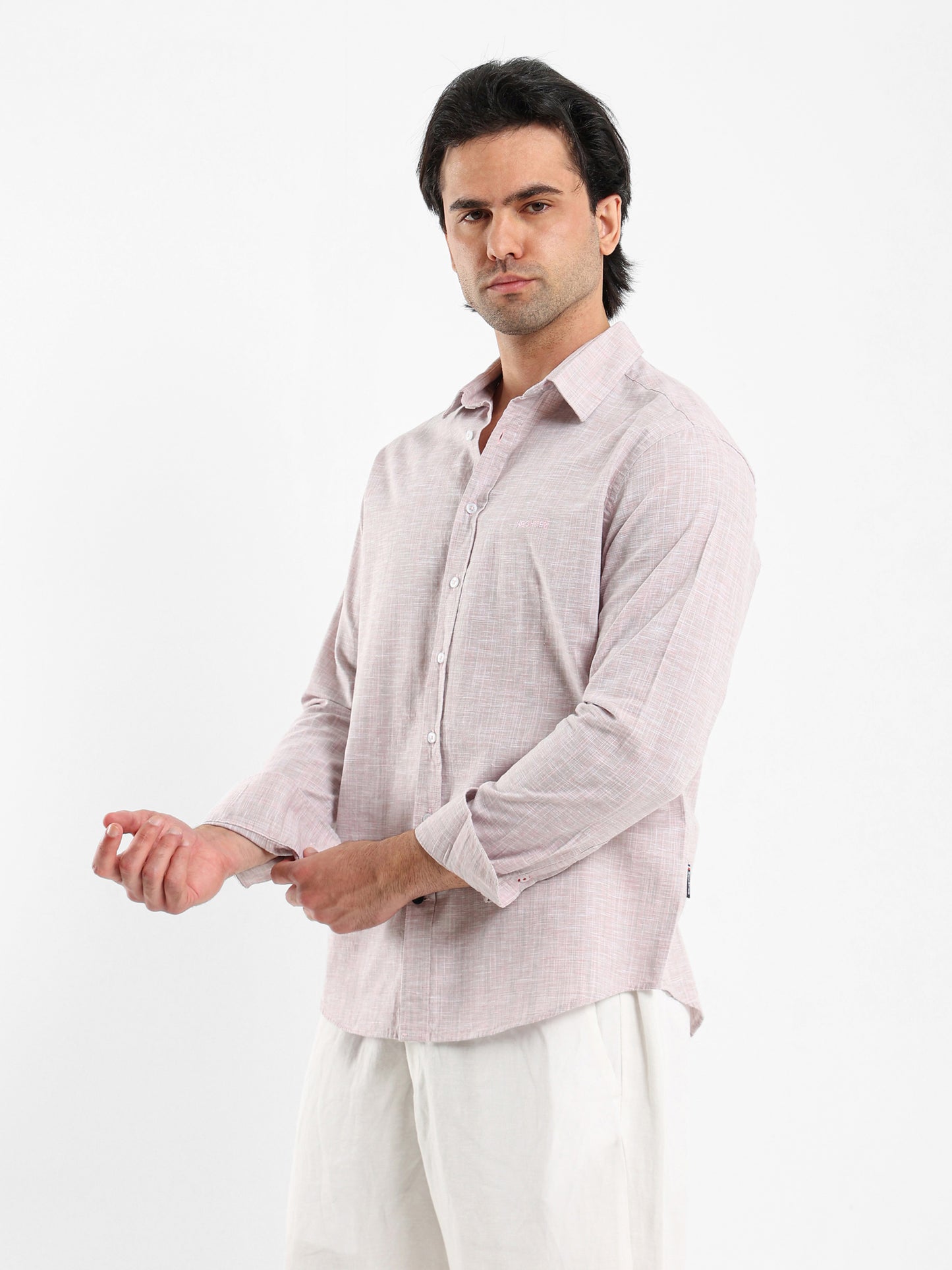 Kent Collar Textured Shirt
