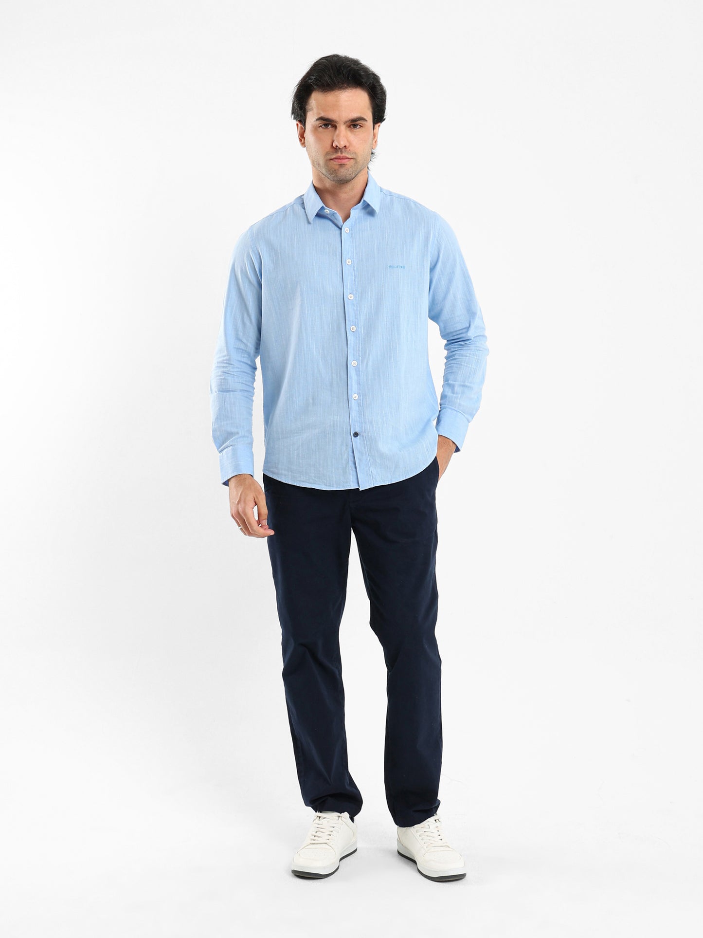 Striped Shirt with Kent Collar