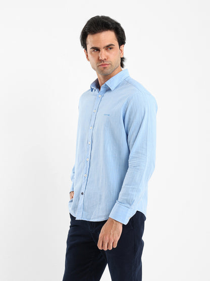 Striped Shirt with Kent Collar