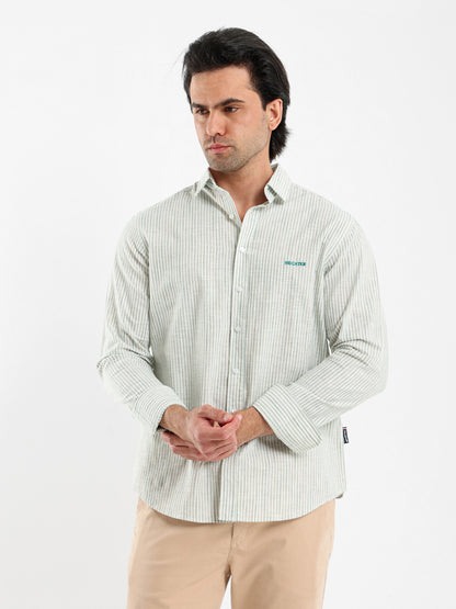 Striped Shirt with Kent Collar