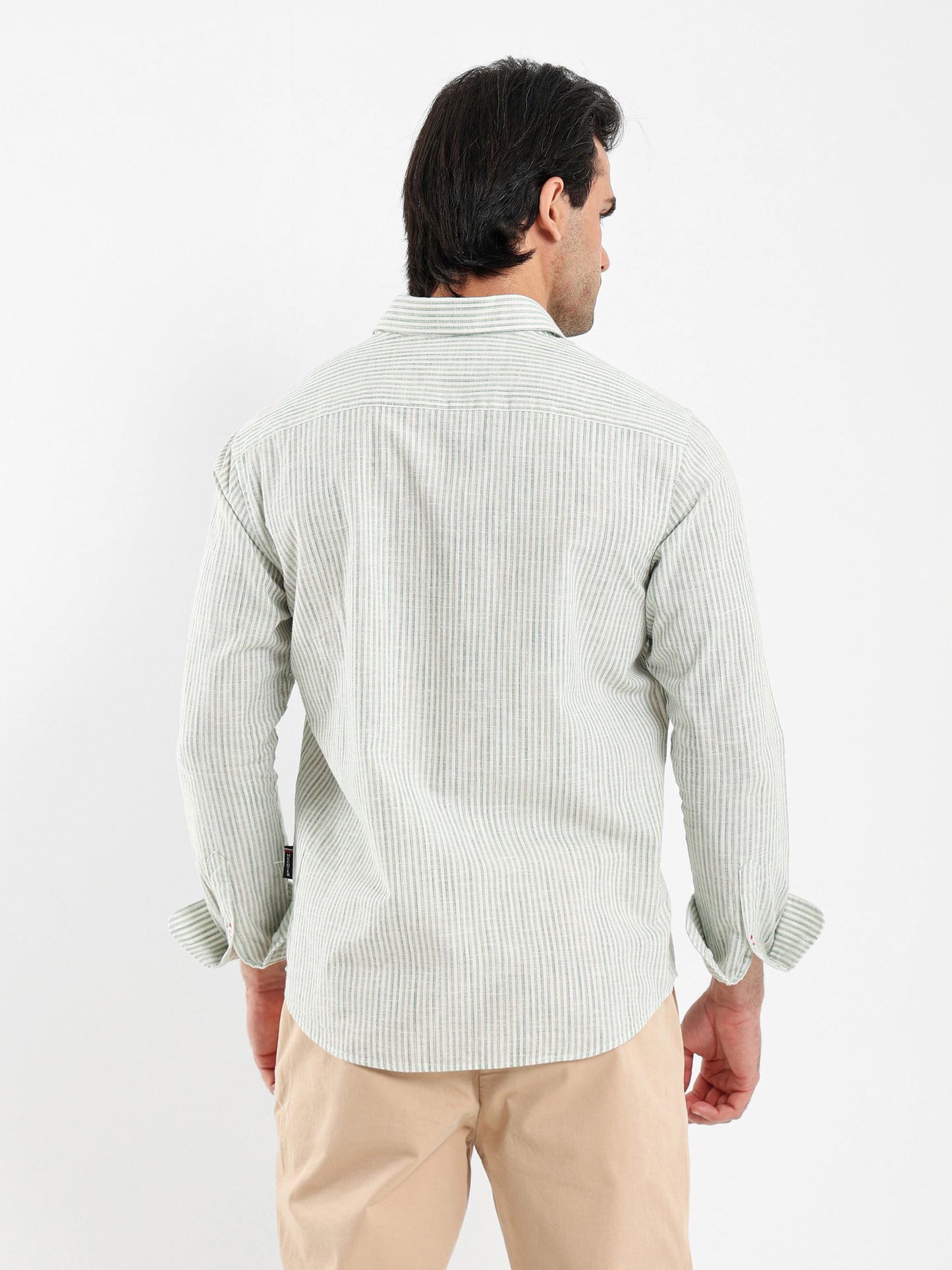 Striped Shirt with Kent Collar
