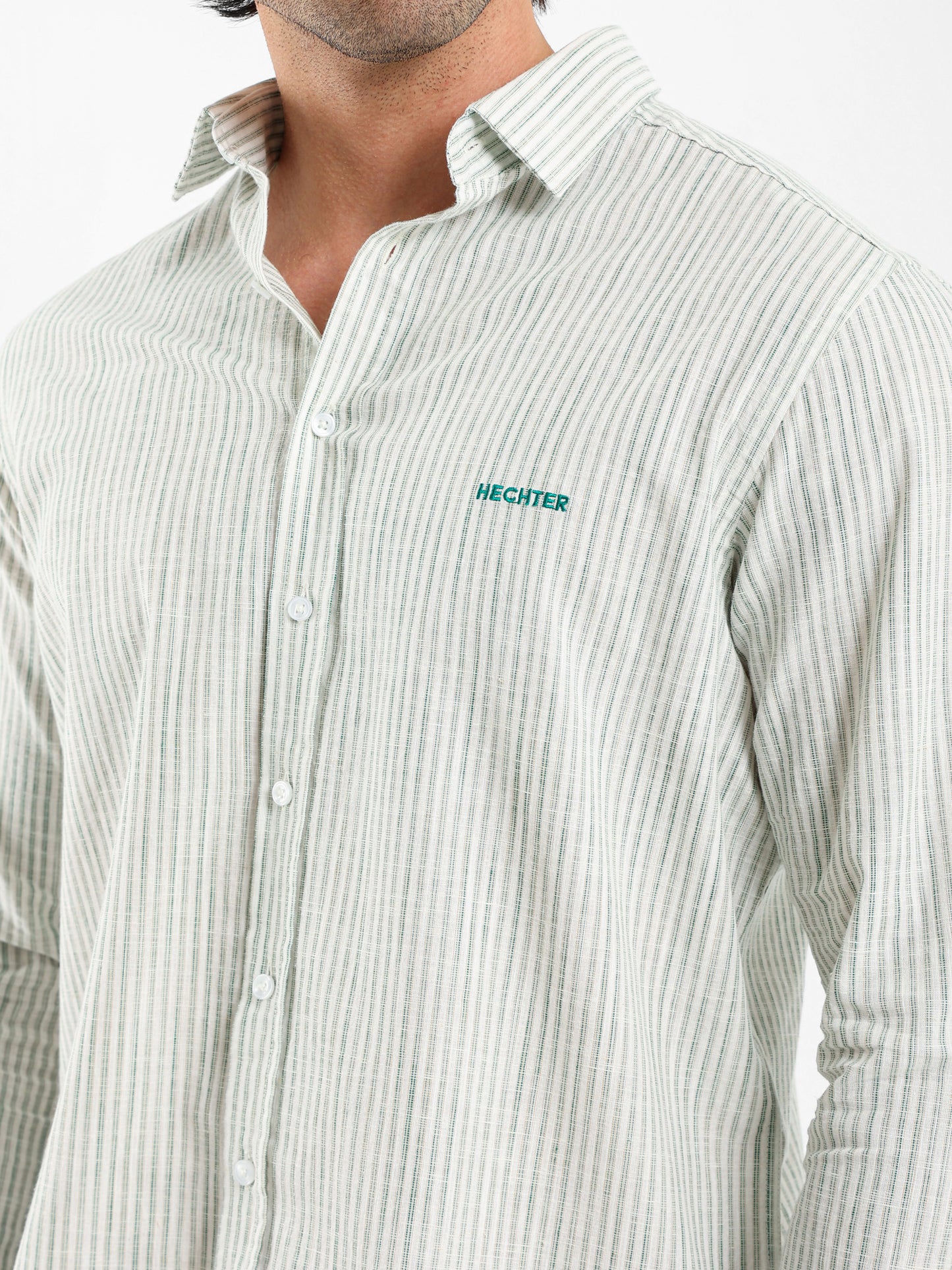 Striped Shirt with Kent Collar