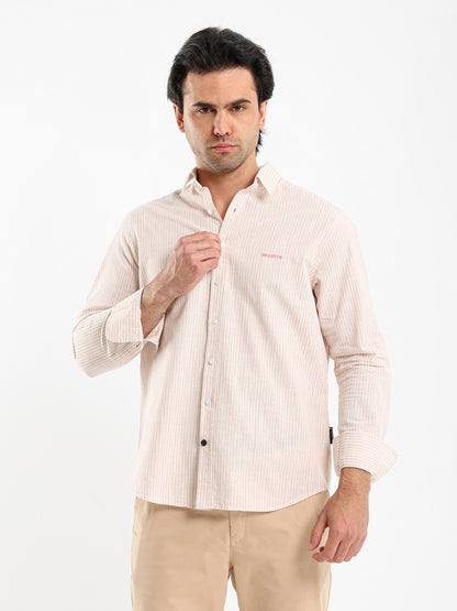 Striped Shirt with Kent Collar