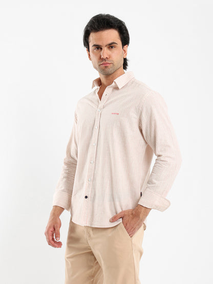 Striped Shirt with Kent Collar