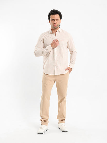 Striped Shirt with Kent Collar