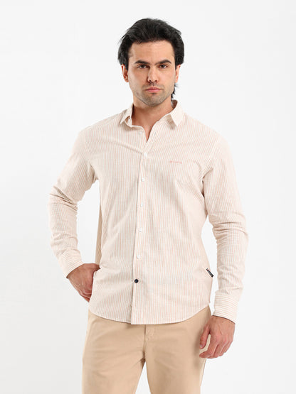 Striped Shirt with Kent Collar