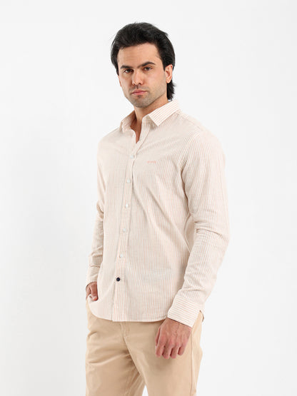 Striped Shirt with Kent Collar