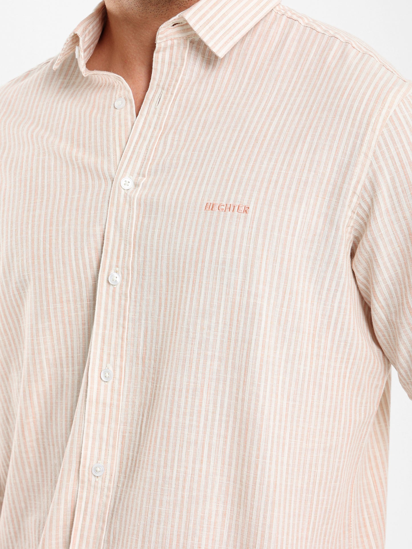 Striped Shirt with Kent Collar