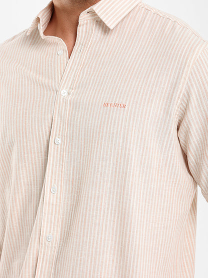 Striped Shirt with Kent Collar