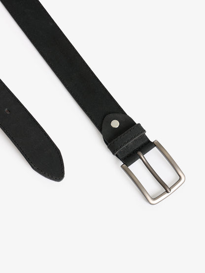 Nubuck Stitched Leather Belt