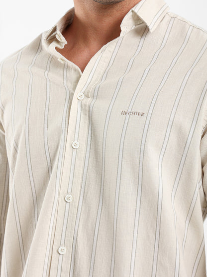 Striped Shirt with Kent Collar