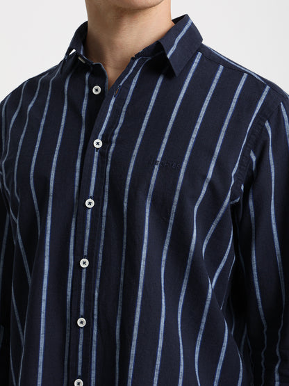 Striped Shirt with Kent Collar