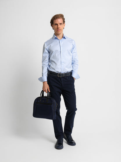 Kent Collar Striped Shirt