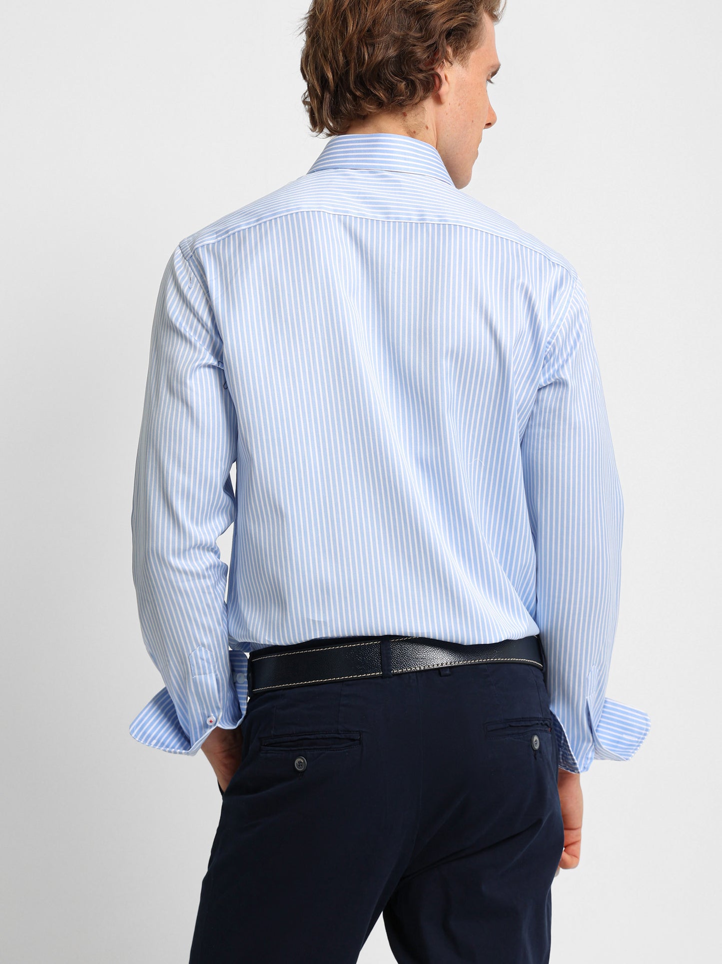 Kent Collar Striped Shirt