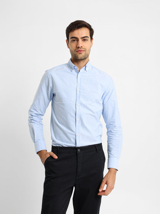 Semi Dress Shirt with Embroidered Logo