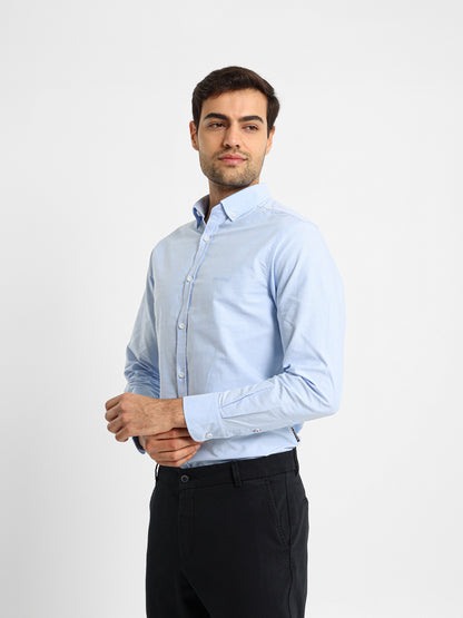 Semi Dress Shirt with Embroidered Logo