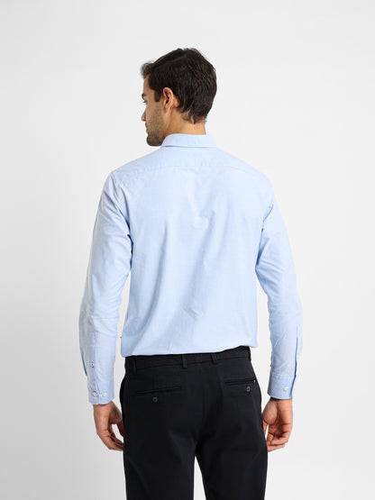 Semi Dress Shirt with Embroidered Logo