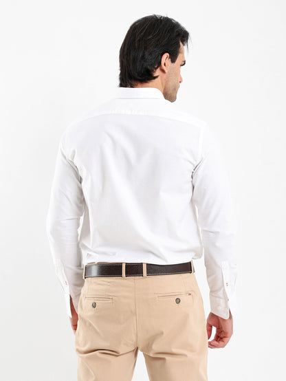 Semi Dress Shirt with Embroidered Logo