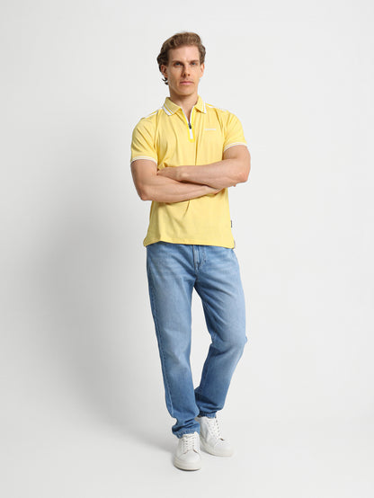Contrasting Trims Polo Shirt