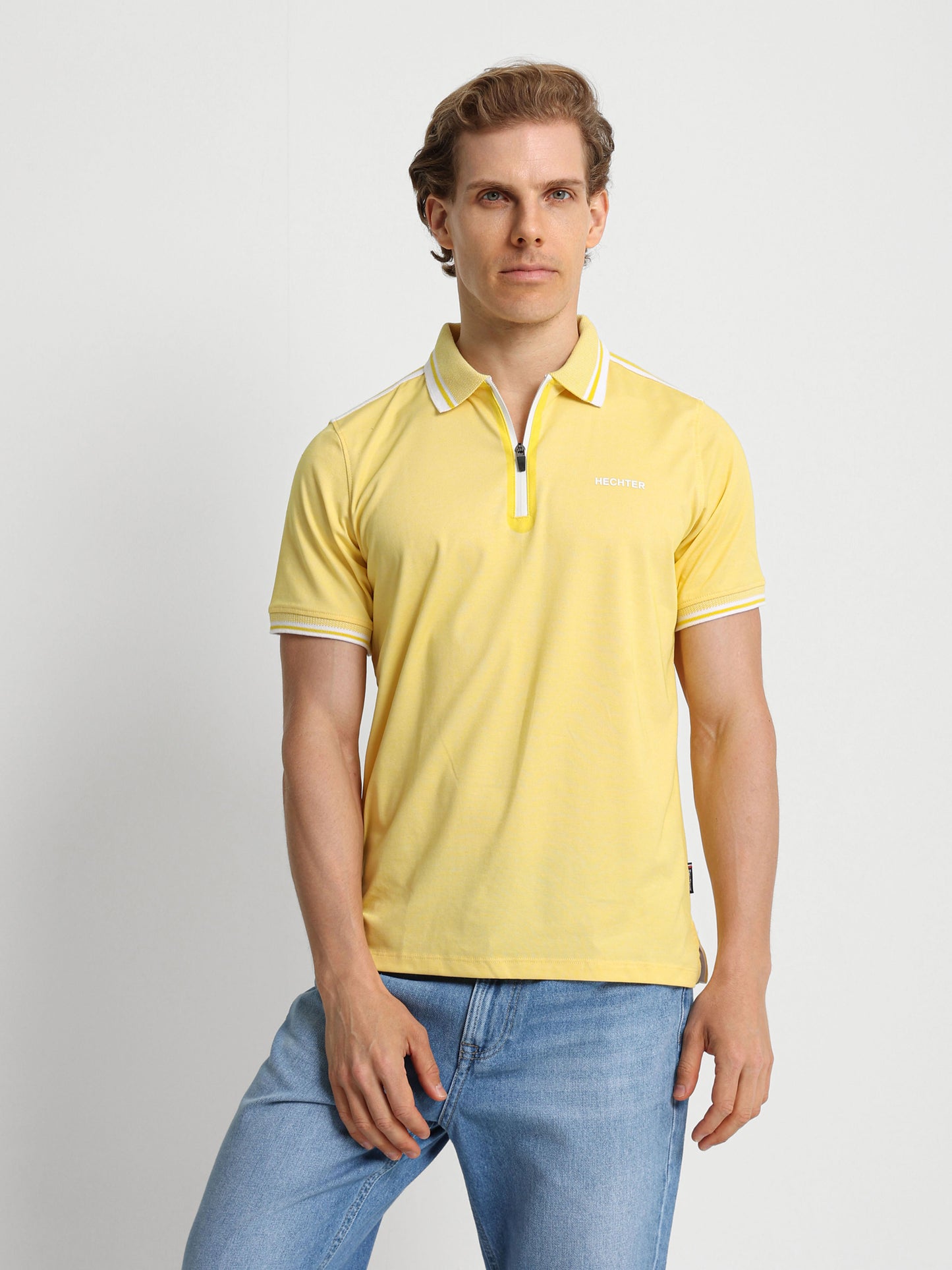 Contrasting Trims Polo Shirt