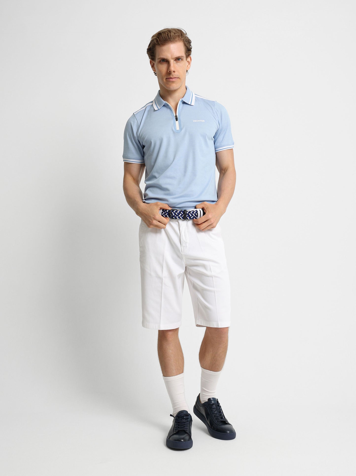 Contrasting Trims Polo Shirt