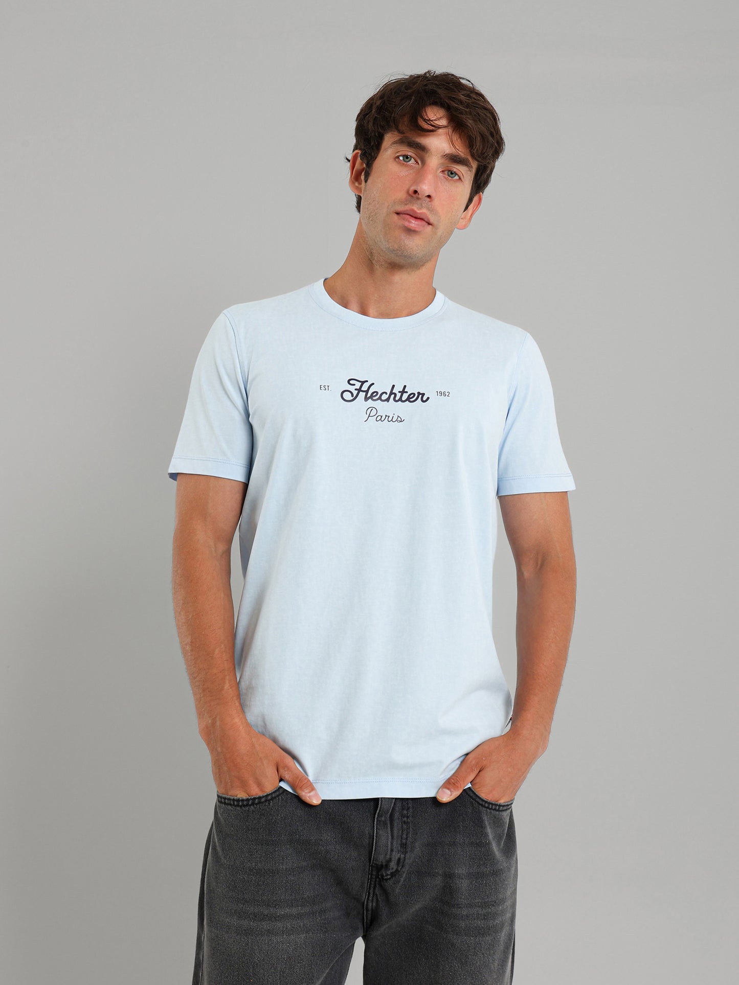 Round Neck Half Sleeves Solid Casual T-Shirt