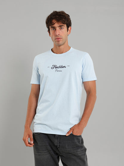 Round Neck Half Sleeves Solid Casual T-Shirt