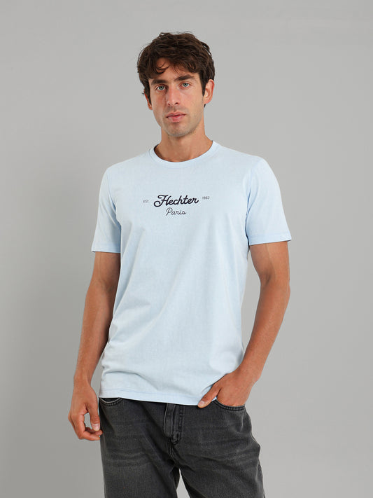 Round Neck Half Sleeves Solid Casual T-Shirt