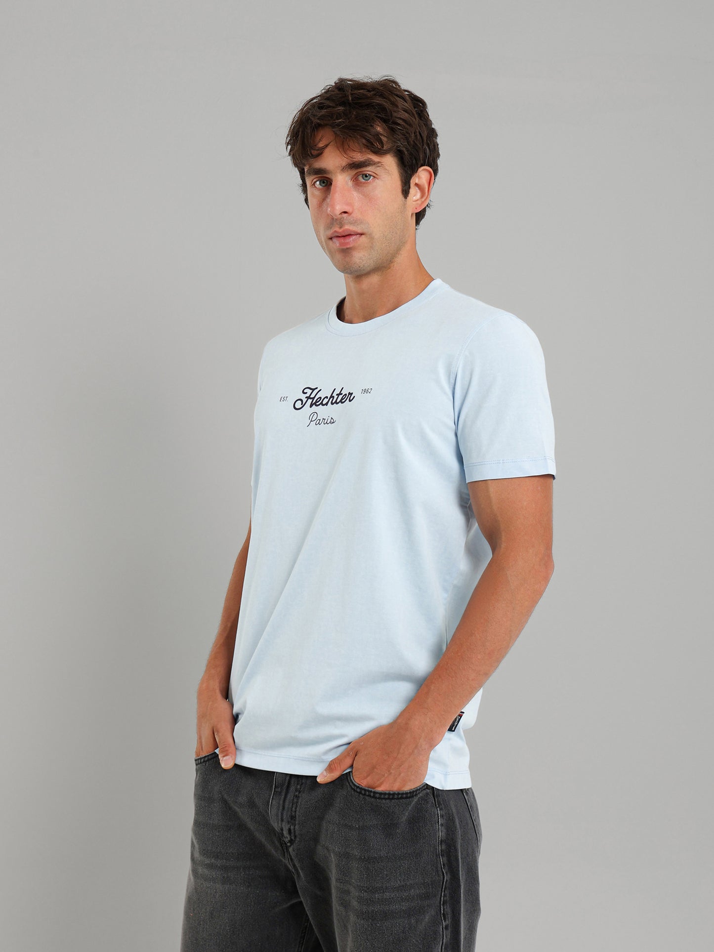 Round Neck Half Sleeves Solid Casual T-Shirt