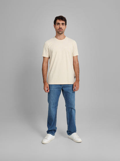 Round Neck Half Sleeves Solid Casual T-Shirt